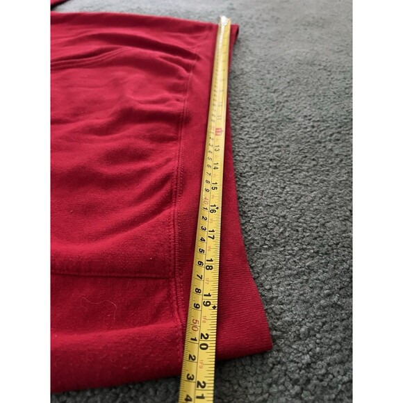 Jerzees Red Hoodie with White and Blue Design - Picture 12 of 14